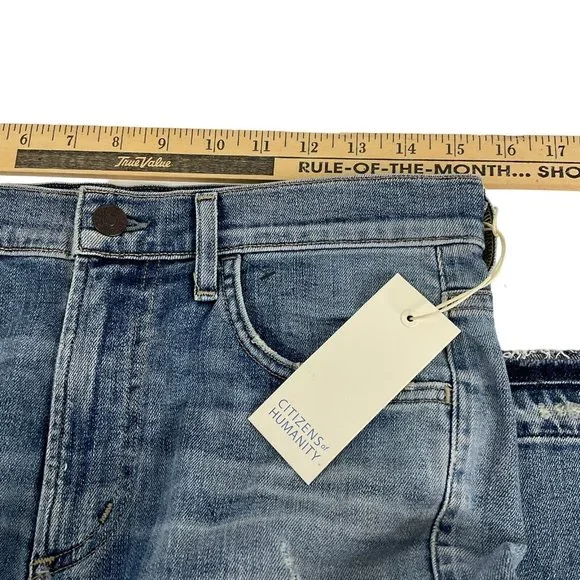 Citizens of Humanity Jeans Women's Sz 28 Blue Drew Flip Flop Flare Mid $228 Nwt - Picture 14 of 16